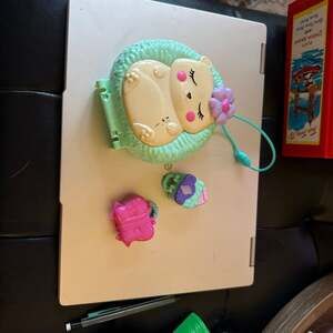 Polly Pocket Hedgehog Cafe Compact & Mini Pet Purse Playset Lot